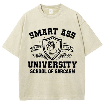 Smart Ass University Vintage Distressed T-shirt