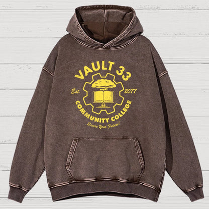 Community College Vintage Distressed Hoodie