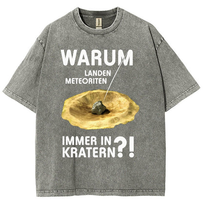 Meteoriten in Kratern Vintage Distressed T-shirt