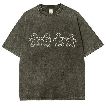 Christmas Gingerbread Cookies Vintage Distressed T-shirt