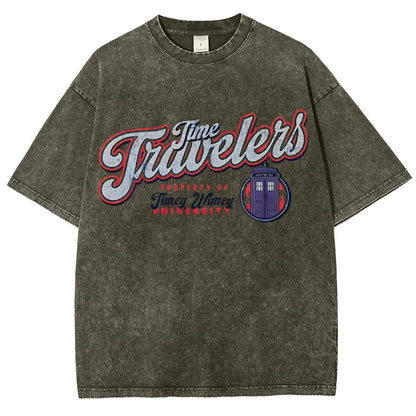 Timey Wimey University Vintage Distressed T-shirt