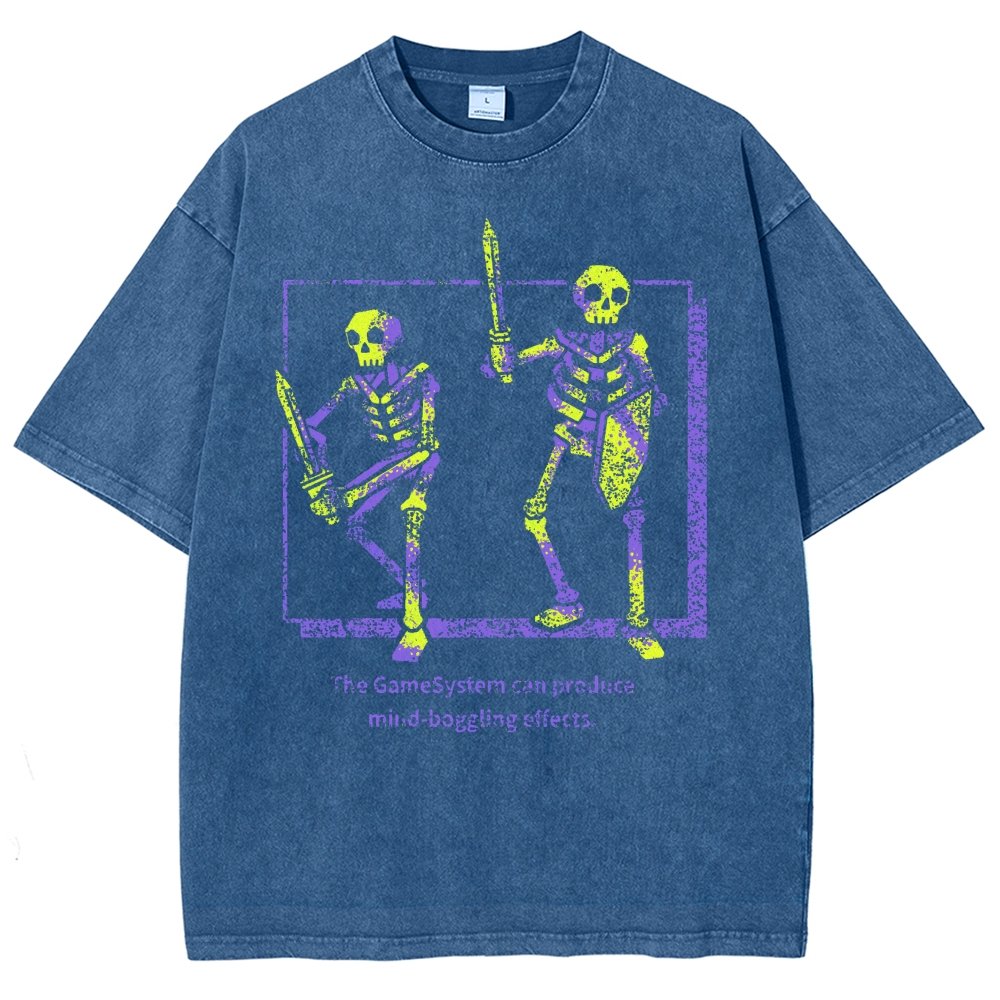 MIND-BOGGLING SKELETONS Vintage Distressed T-shirt