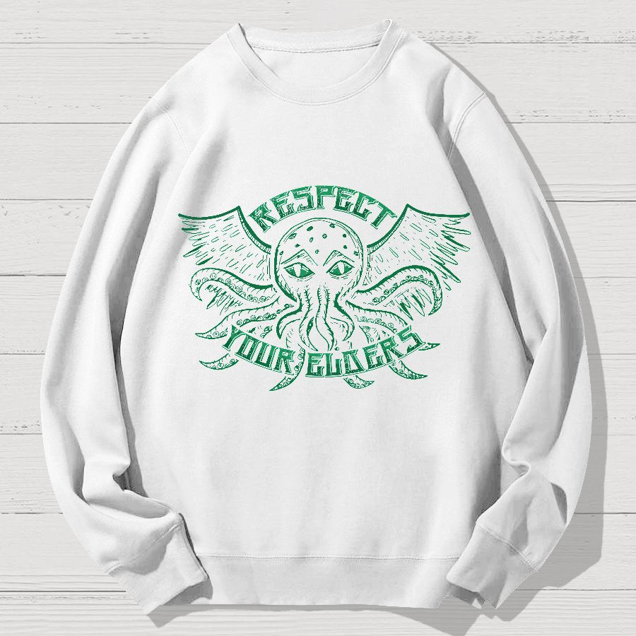 Respect Your Elder Gods Geek Cotton Sweatshirt