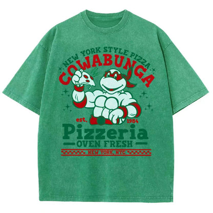 Cowabunga Pizzeria Pi Day Vintage Distressed T-shirt