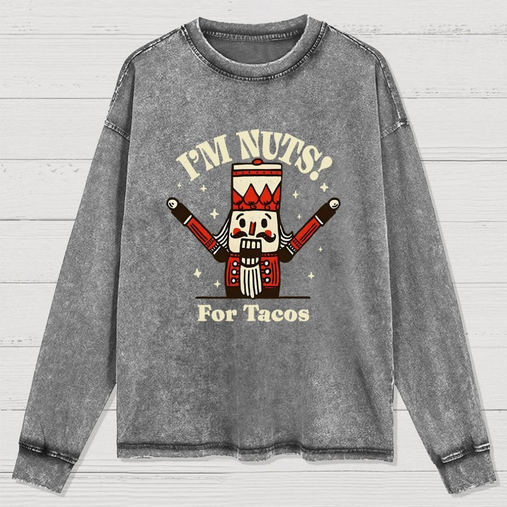 Nuts for Tacos Washed Long Sleeve Tee