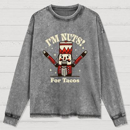 Nuts for Tacos Washed Long Sleeve Tee
