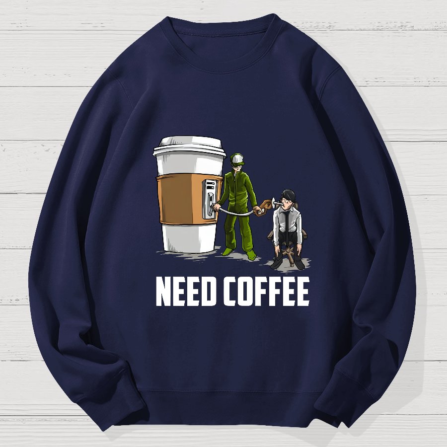 Need Coffee Geek Cotton Sweatshirt