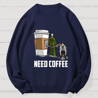Need Coffee Geek Cotton Sweatshirt