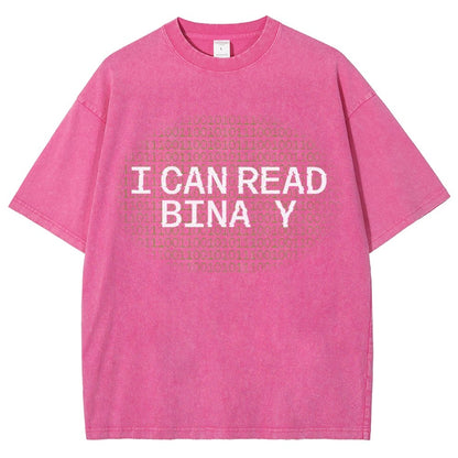 I Can Read Binary Vintage Distressed T-shirt