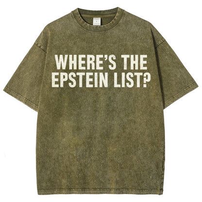 Where’s the Epstein list Vintage Distressed T-shirt