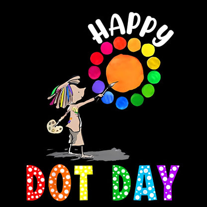 Happy International Dot Day Geek Cotton Sweatshirt