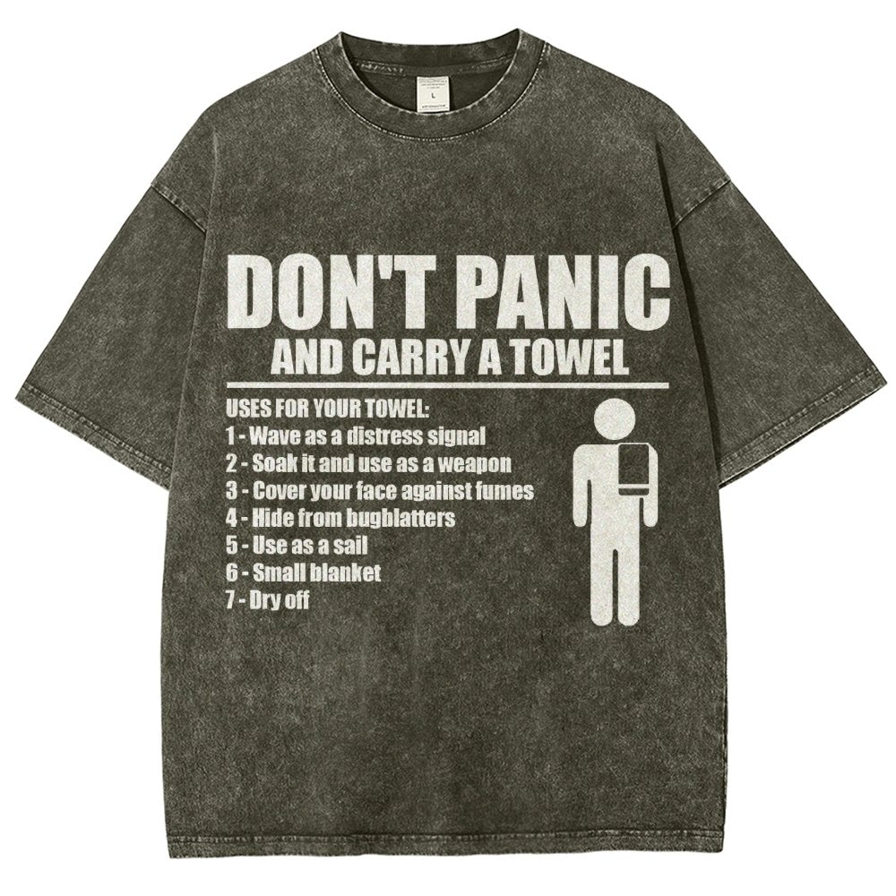 Don't Panic Vintage Distressed T-shirt