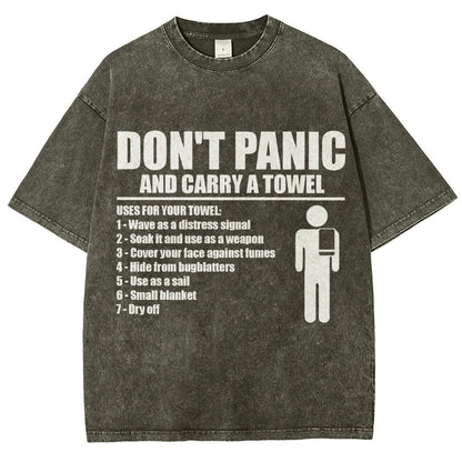 Don't Panic Vintage Distressed T-shirt