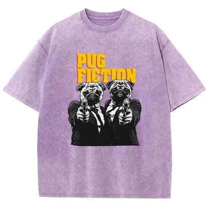 Pug Fiction Vintage Distressed T-shirt