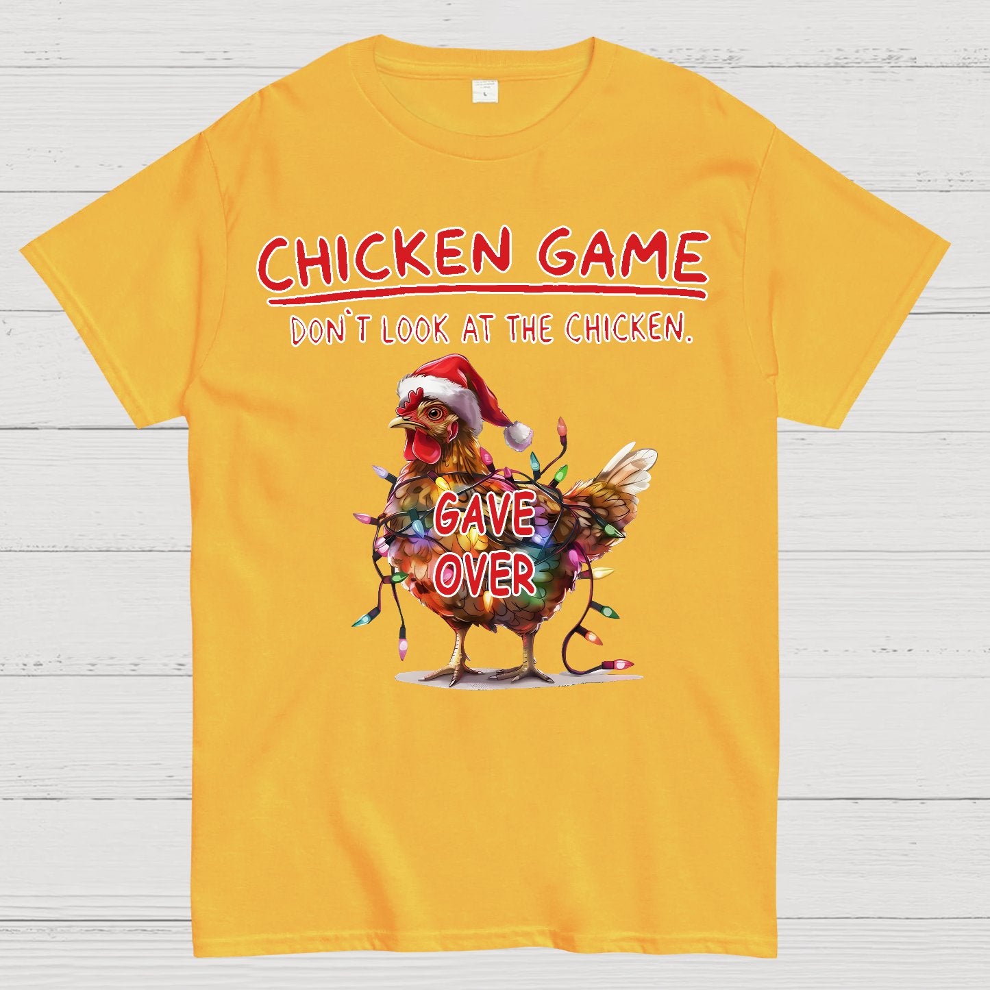 Funny Chicken Game Geek Christmas T-Shirt