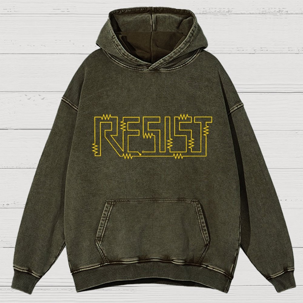 Resist Vintage Distressed Hoodie