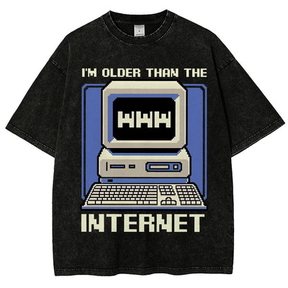 Older Than The Internet Vintage Distressed T-shirt