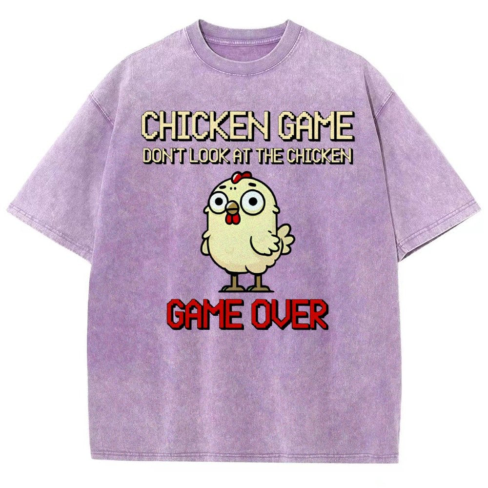 Chicken-game Vintage Distressed T-shirt