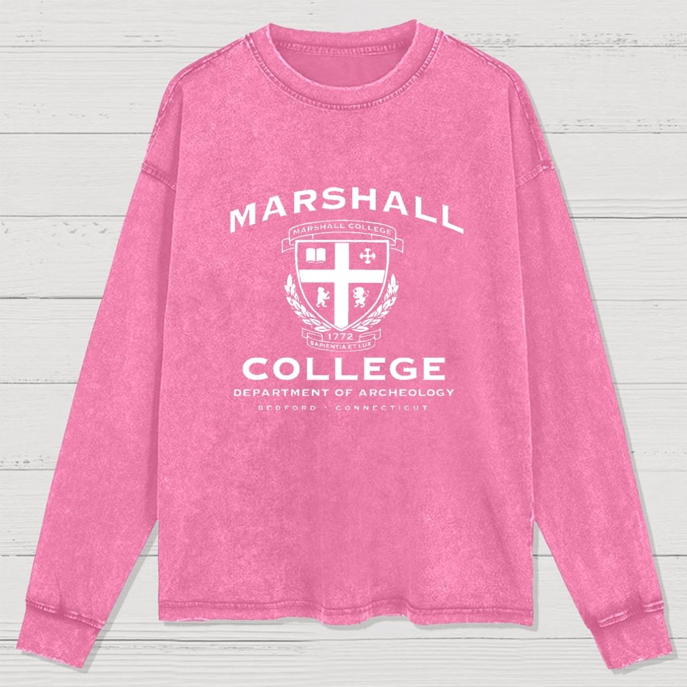 Marshall College Washed Long Sleeve Tee