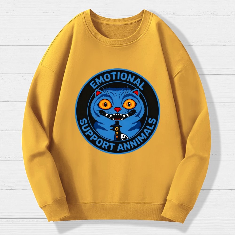 Emotional Support Annimals Geek Cotton Sweatshirt