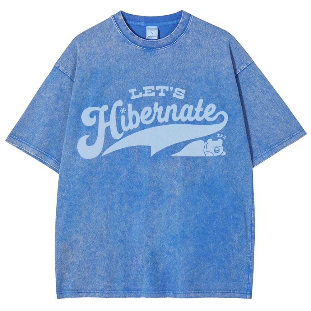 Team Bear Let's Hibernate Vintage Distressed T-shirt