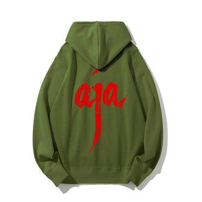 Aja Printed Back Unisex Cotton Hoodie