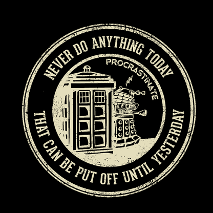 Time Travel Procrastination Geek T-Shirt