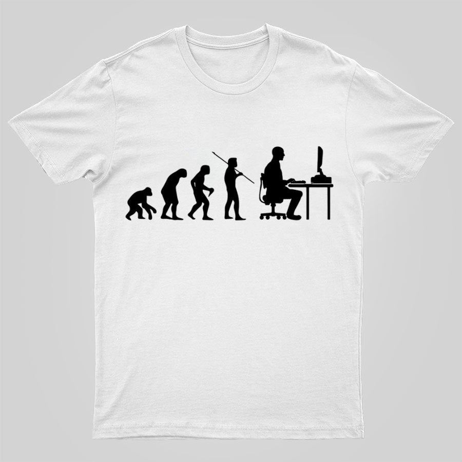 Computer Worker Evolution Shirt, Programmer T-Shirt