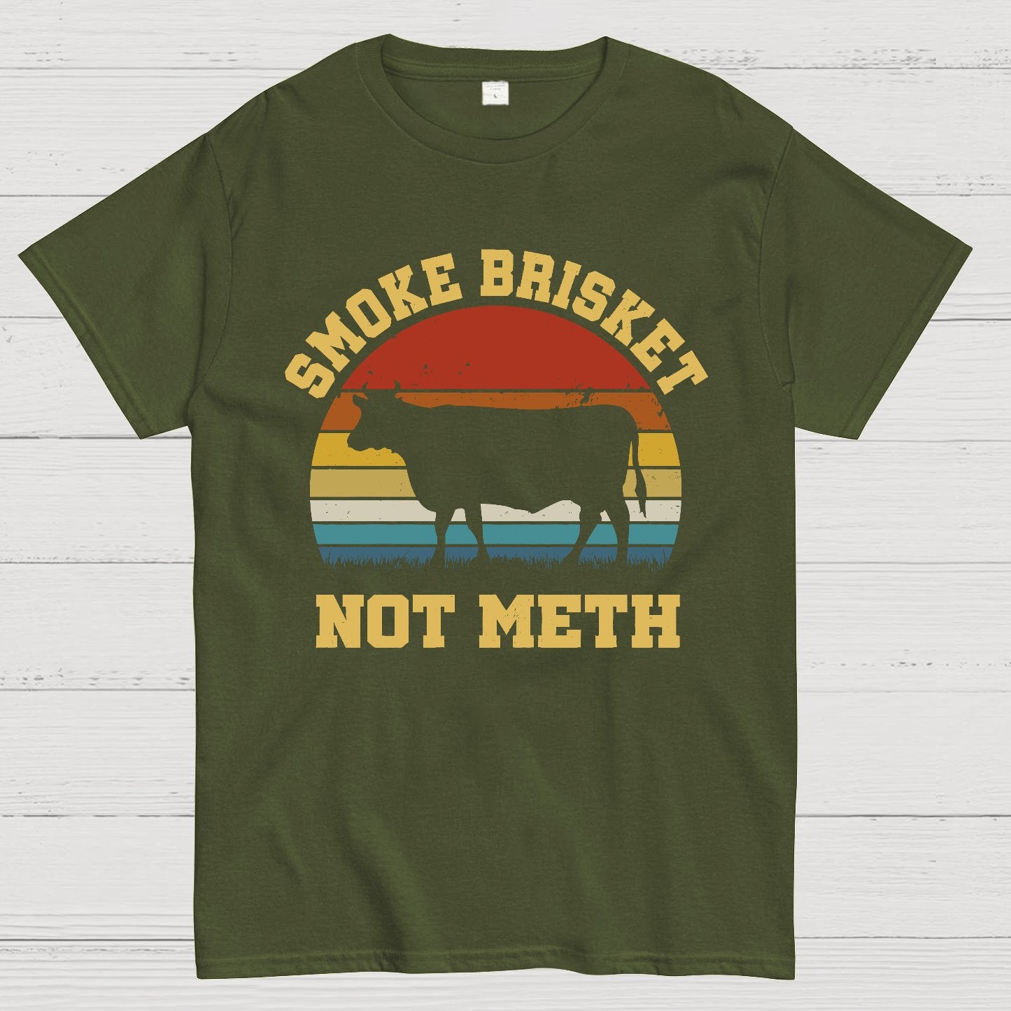 Smoke Brisket Not Meth Geek T-Shirt