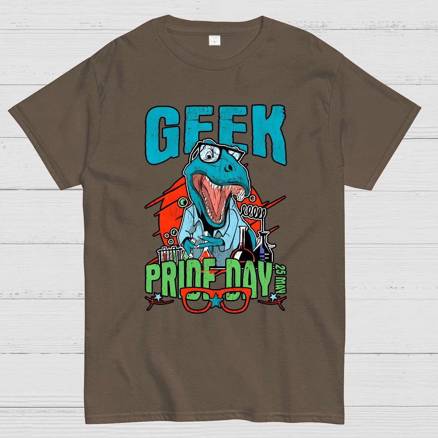 Geek Pride Day Dinosaur Rex Geek T-Shirt