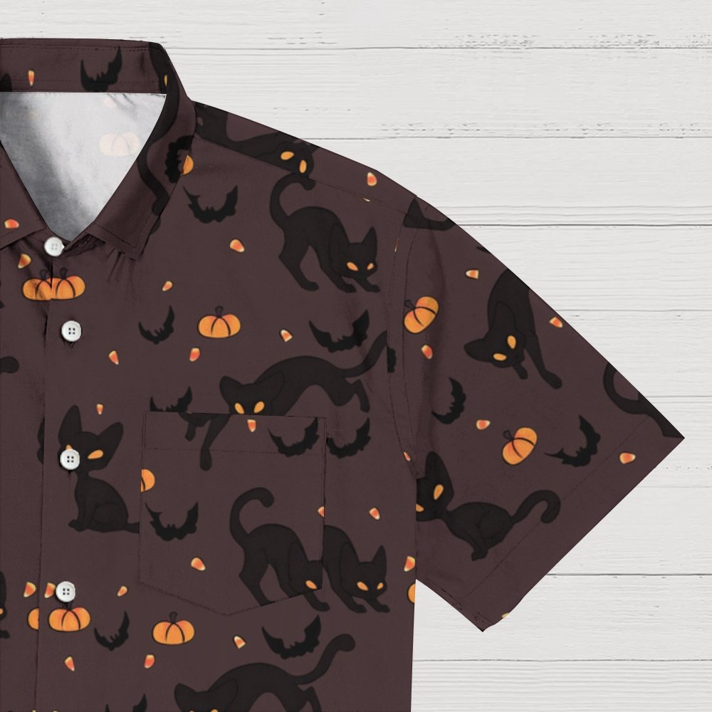 Black Cat Halloween Geeky Shirt