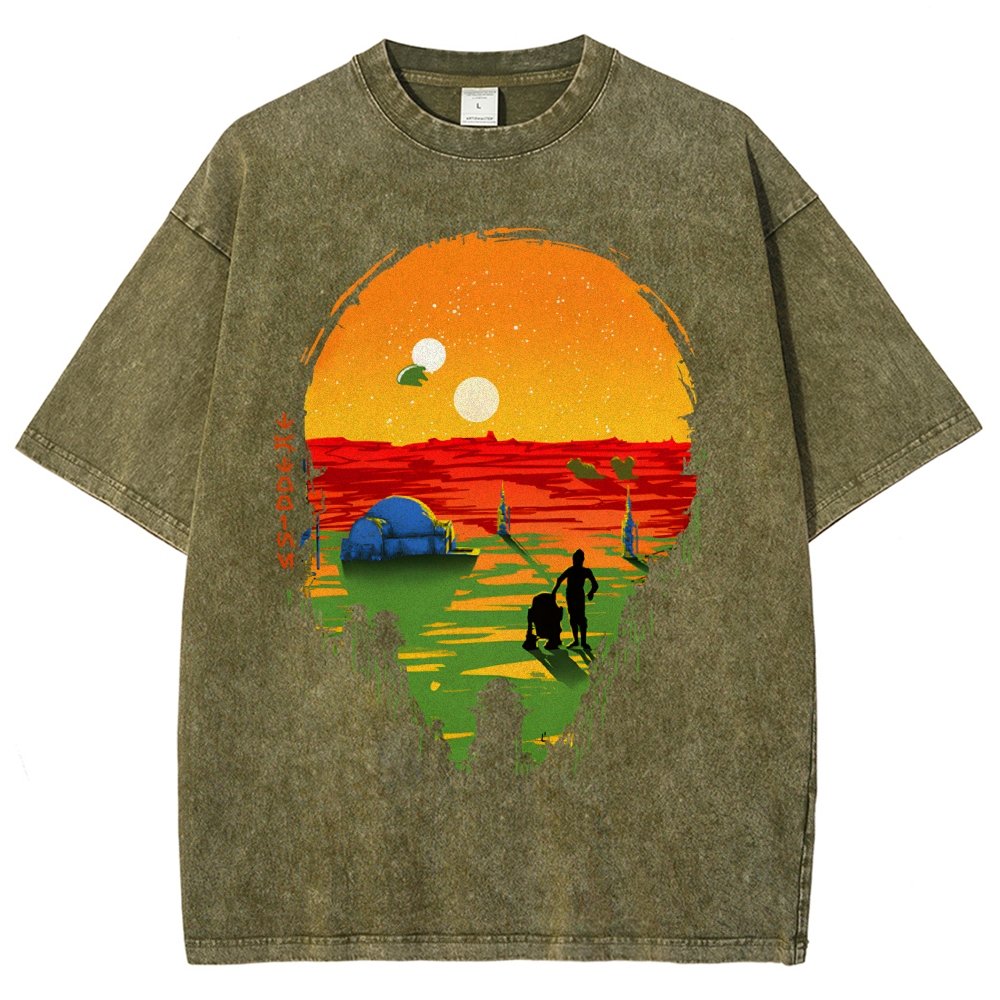 A Mysterious Planet Distant Away II Vintage Distressed T-shirt