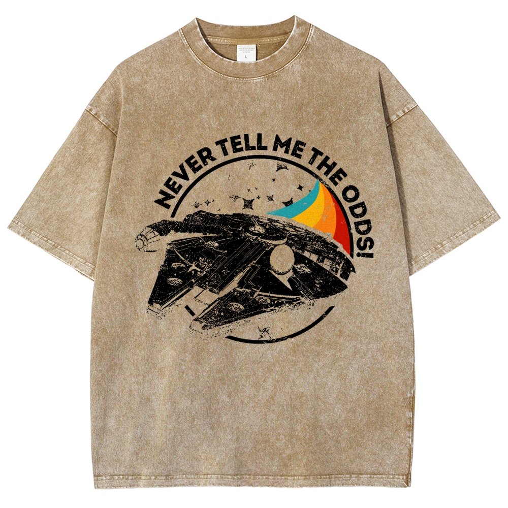 Never Tell Me the Retro Odds Vintage Distressed T-shirt