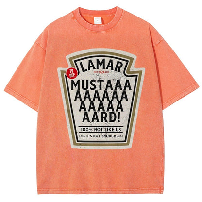 Lamar Mustard TV Off Essential Vintage Distressed T-shirt