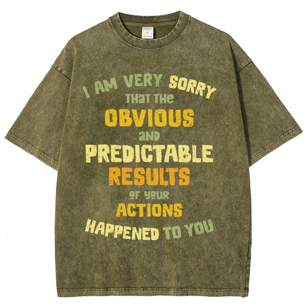 Predictable Consequences Vintage Distressed T-shirt