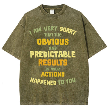 Predictable Consequences Vintage Distressed T-shirt