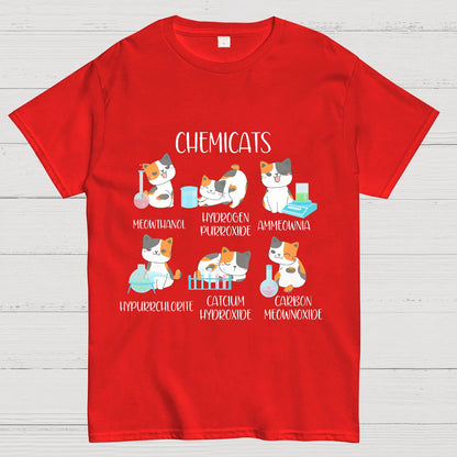 Chemistry Cats Science Geeky T-Shirt