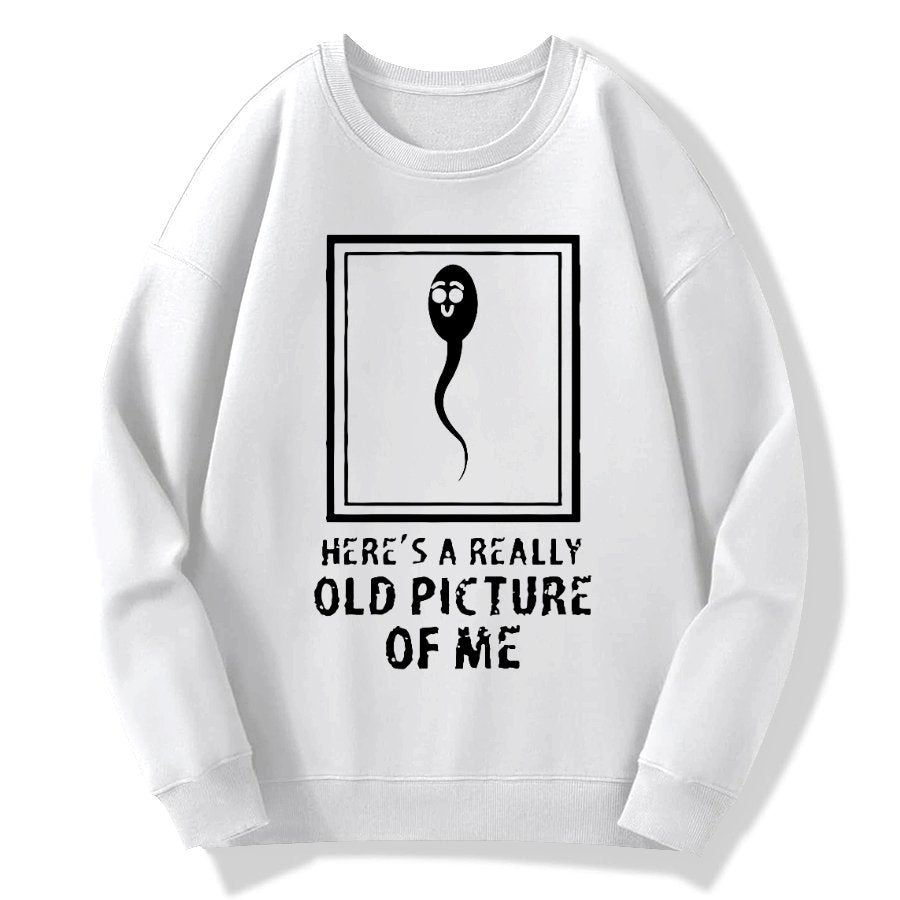 Here's A Really Old Picture Of Me Geek Cotton Sweatshirt