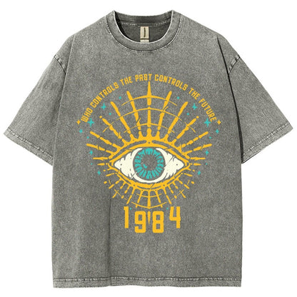 1984 George Orwell Control The Future Vintage Distressed T-shirt