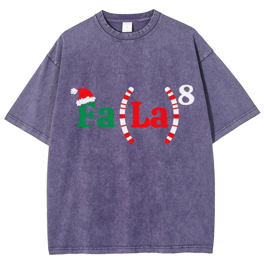 Fa La La La La Christmas Math Vintage Distressed T-shirt