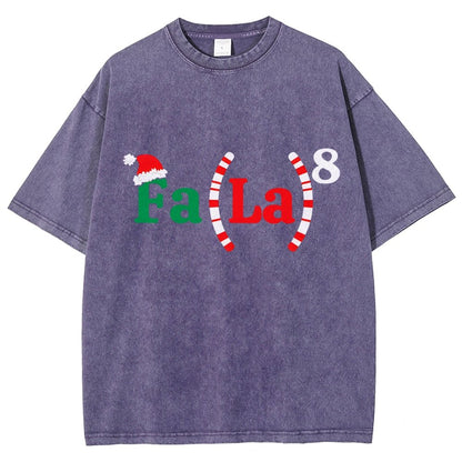 Fa La La La La Christmas Math Vintage Distressed T-shirt