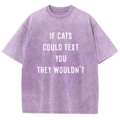 If Cats Could Text You Vintage Distressed T-shirt