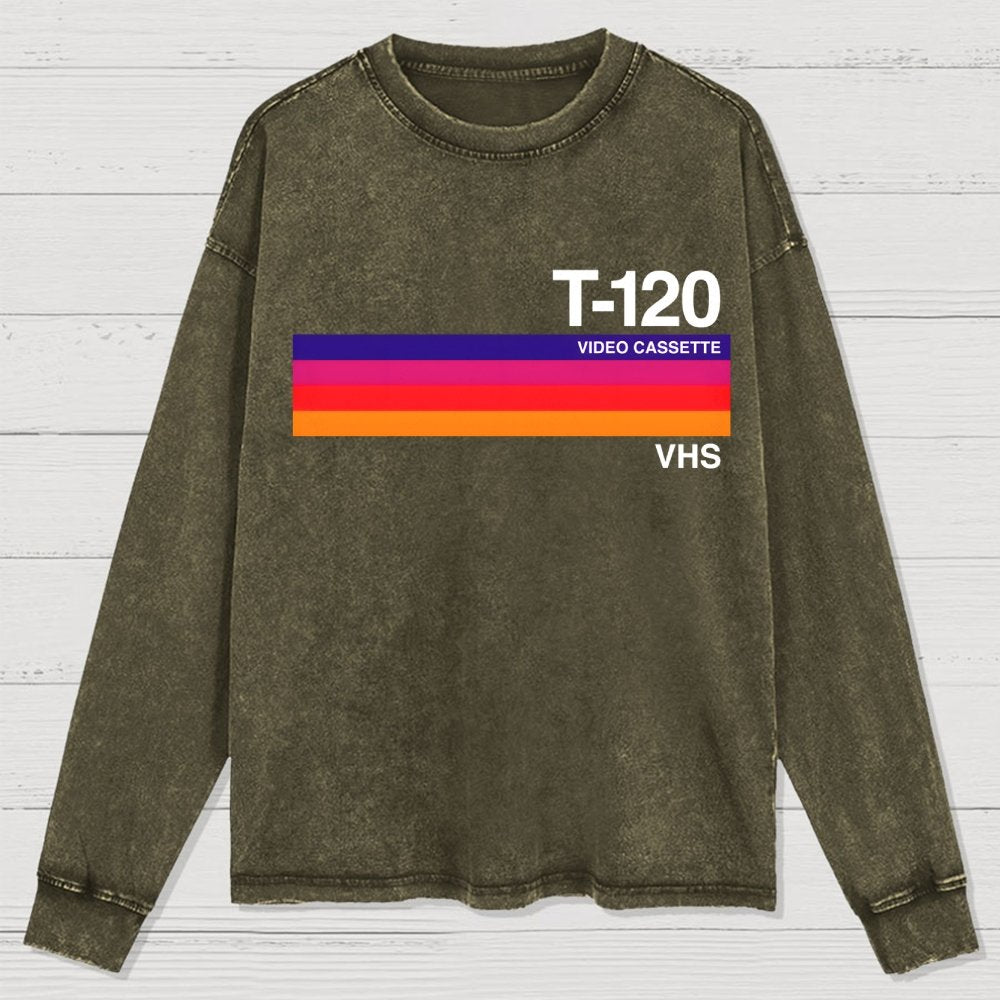 Dusk Video Cassette VHS Washed Long Sleeve Tee