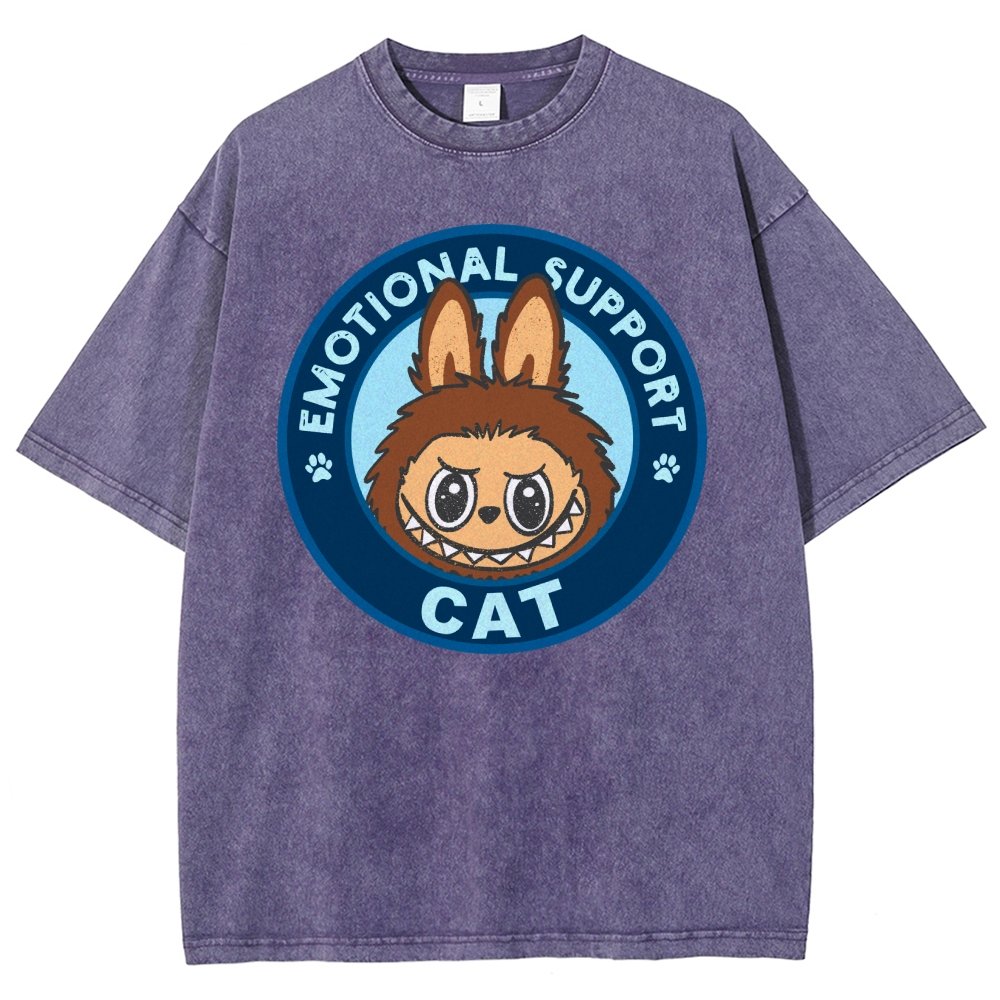Emotional Support Cat Vintage Distressed T-shirt