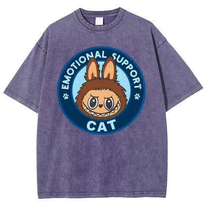 Emotional Support Cat Vintage Distressed T-shirt
