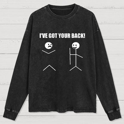 I've Got Your Back Geeks Washed Long Sleeve Tee