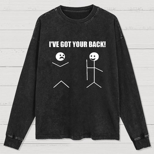 I've Got Your Back Geeks Washed Long Sleeve Tee