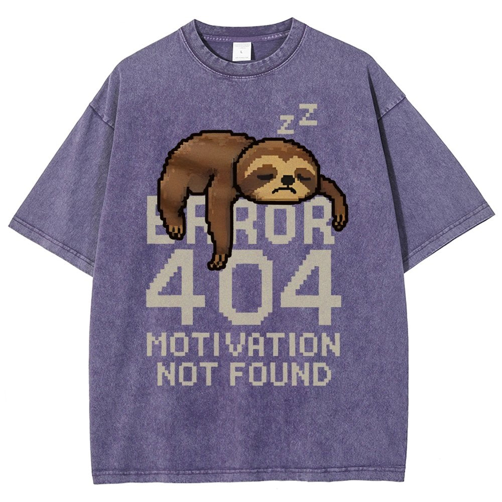Error 404- Motivation Not Found Vintage Distressed T-shirt