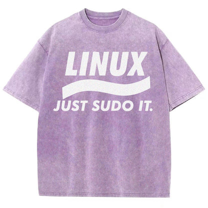 Linux Just Sudo It Vintage Distressed T-shirt