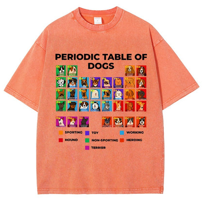 Periodic Table Of Dogs Vintage Distressed T-shirt